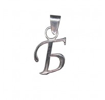 PE001425 Sterling Silver Pendant Charm Letter Б Cyrillic Solid Genuine Hallmarked 925